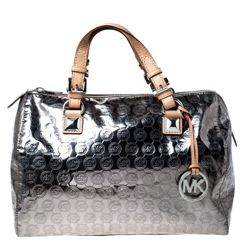 michael kors tasche silber metallic|michael kors handbags silver.